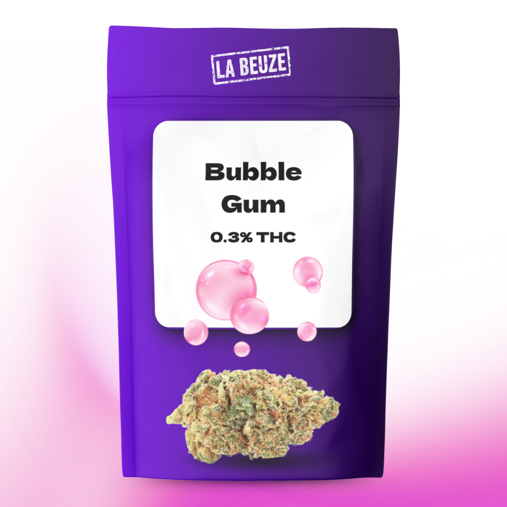 Fleur Bubble Gum CBD cultivée en hydro saveurs sucrées small buds
