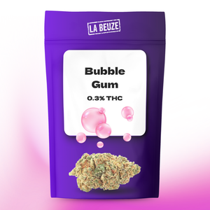 Fleur Bubble Gum CBD cultivée en hydro saveurs sucrées small buds
