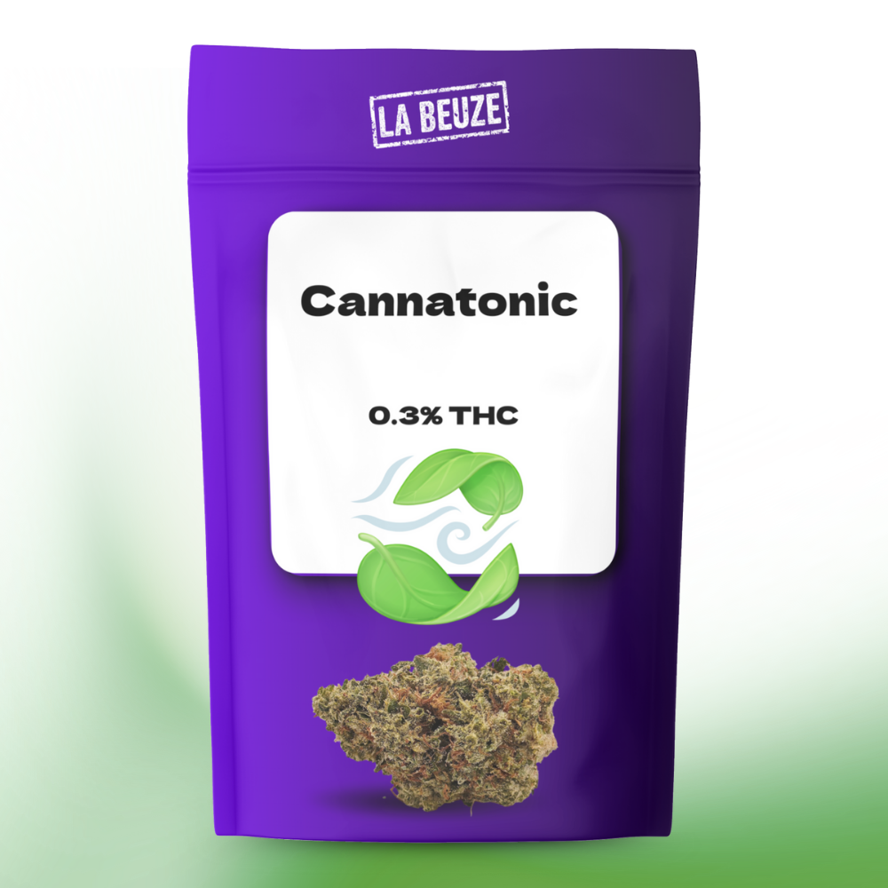 Fleur Cannatonic CBD cultivée en serre hybride 50/50 Indica Sativa
