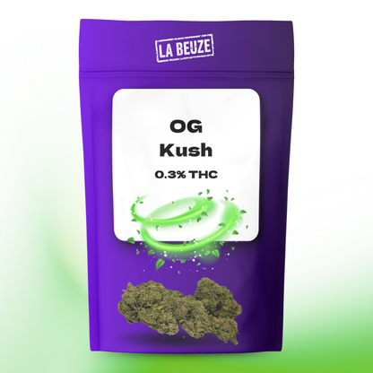 Fleur OG Kush CBD californienne cultivée en serre relaxante
