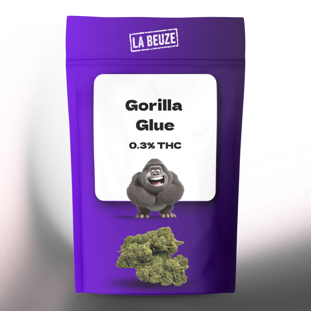 Fleur Gorilla Glue CBD résineuse cultivée en serre France
