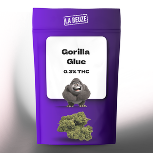 Fleur Gorilla Glue CBD résineuse cultivée en serre France

